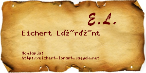 Eichert Lóránt névjegykártya