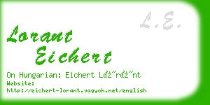 lorant eichert business card